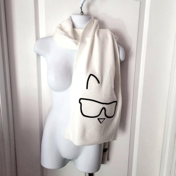 Karl Lagerfeld Scarf Ivory - Picture 2 of 3